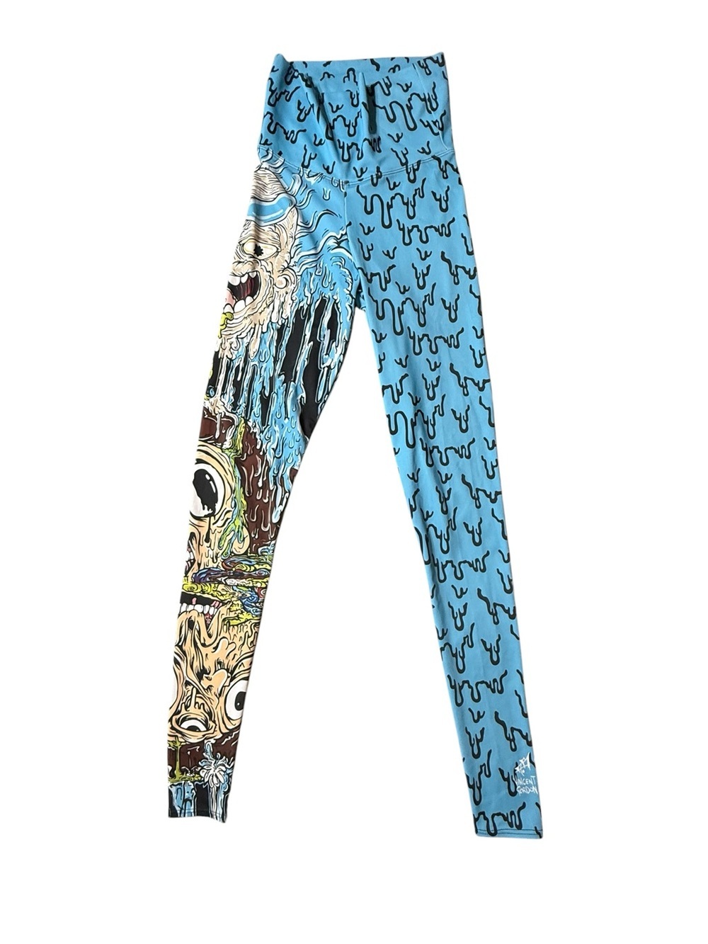 Grassroots California Vincent Gordon Melty Rick Morty Psychedelic Leggings S